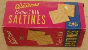 Vintage Weston's Saltine Cracker box from the 50's - 60's