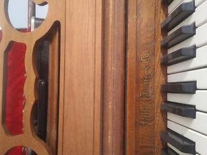 Vintage working Hallet Davis & Co apt piano
