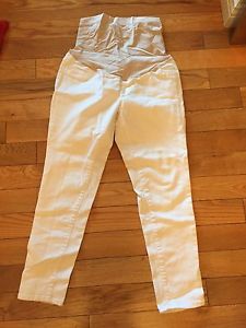 White Jean Capris Maternity