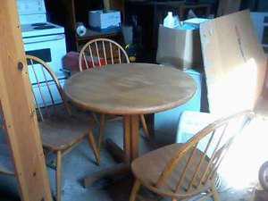 Wooden Table With 3 Chairs Like New