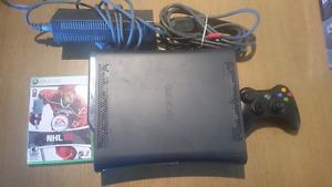 Xbox 360 elite with controller and game
