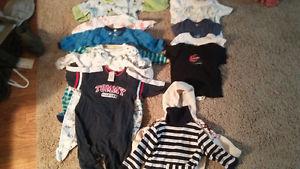 bag of baby boy clothes 0-9 mths
