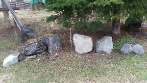 feature stones, garden yard, or landscape
