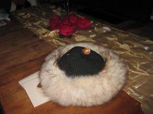 ladies genuine fox fur hat, lined