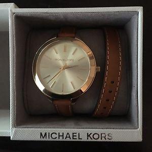 michael kors leather watch