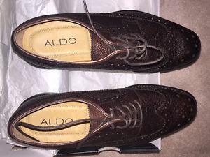 BRAND NEW ALDO'S BROWN WING TIP SHOES