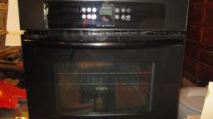 Black Wall Oven & Black Cooktop