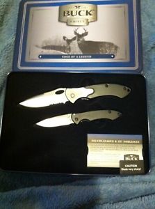 Buck knifes and display tin