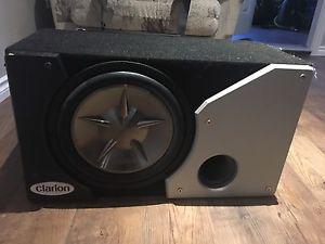 Clarion 12" sub, amp and box