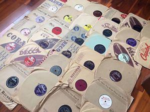 Collection of old 78 RPM records