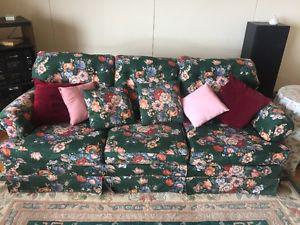 Couch,Recliner and Antique Chair