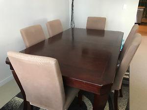 Dining table and 6 chairs