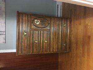 Dresser with mirror and highboy
