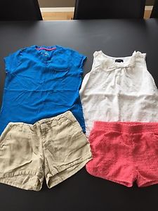 Girls shorts/tees. Size 10.