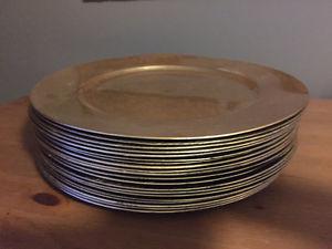 Gold chargers/decorative plates