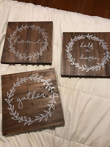 Handmade wood signs
