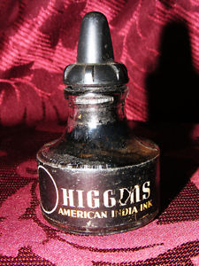 Higgins American India Ink Bottle with Paper Label - 's