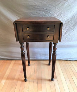 Mahogany Two Drawer, Drop-leaf Table, c.Early ’s