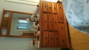 Matched dresser and chest of drawers