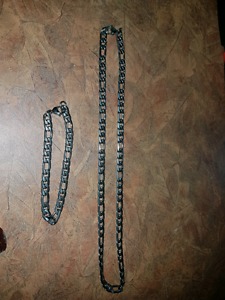 Men's Sterling silver chain and bracelet