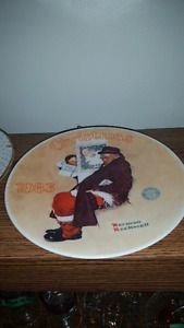Norman Rockwell Christmas  Plate