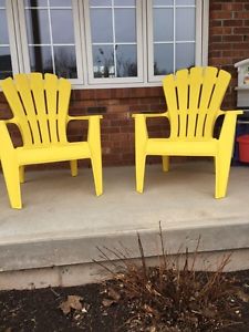 Pair of adirondack chairs