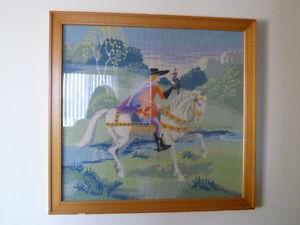 Selling Needlepoint Framed Picture