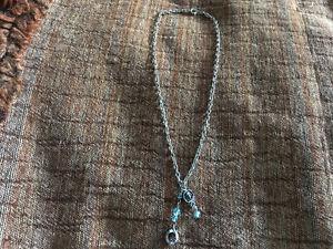 Silver and blue necklace