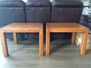 Solid Oak End Tables
