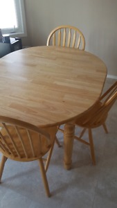 Solid Wood Table and 9 Chairs