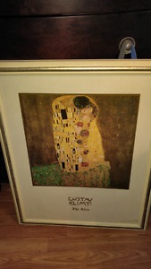 "The Kiss" by Gustav Klimt framed print