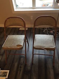 Two foldable chairs