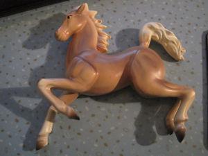 Vintage Ceramic Wall Mount Horse Statue Figurine