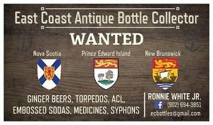 Wanted: PAYING CASH FOR ANTIQUE BOTTLES & GINGER BEER