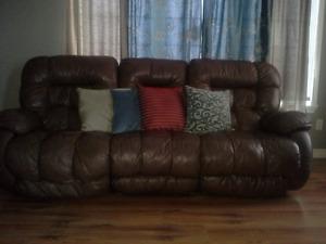 Wanted: TWO Geniune leather sofas with recliners