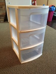 White 3-drawer storage container