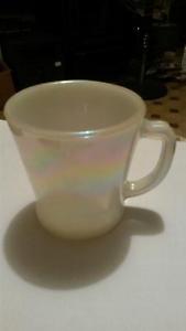 hard to find d handle pearl luster iridescent mug