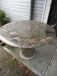 marble table and base