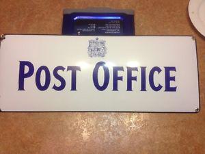 post office porcelain sign