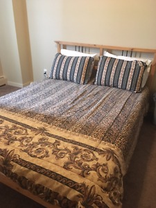 queen bed frame and mattress