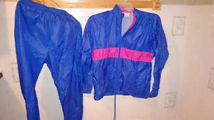 size M Set of Rain/Jogging/Walking Suit one Royal Blue,