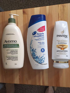 unused shampoo/conditioner/lotion