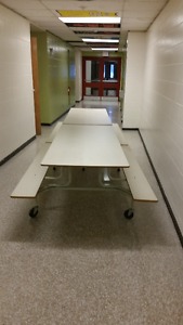 12' Folding Cafeteria Tables.