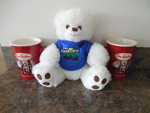 2 Tim Horton Collectible Mugs & a Tim Hortons Teddy Bear
