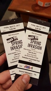 2 spring invasion tickets $25 ea
