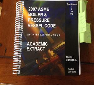  ASME extract, CSA B51 & B52 extract, Academic Extract