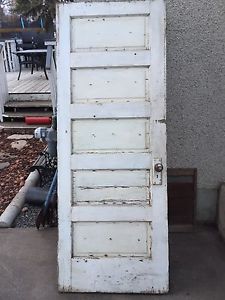 Antique 5 Panel Solid Wood Door