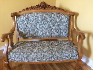Antique Loveseat and matching Chair