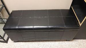 Black leather storage cube $30 firm