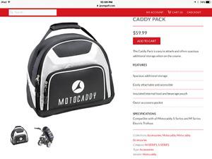 Brand new Motocaddy hanging bag